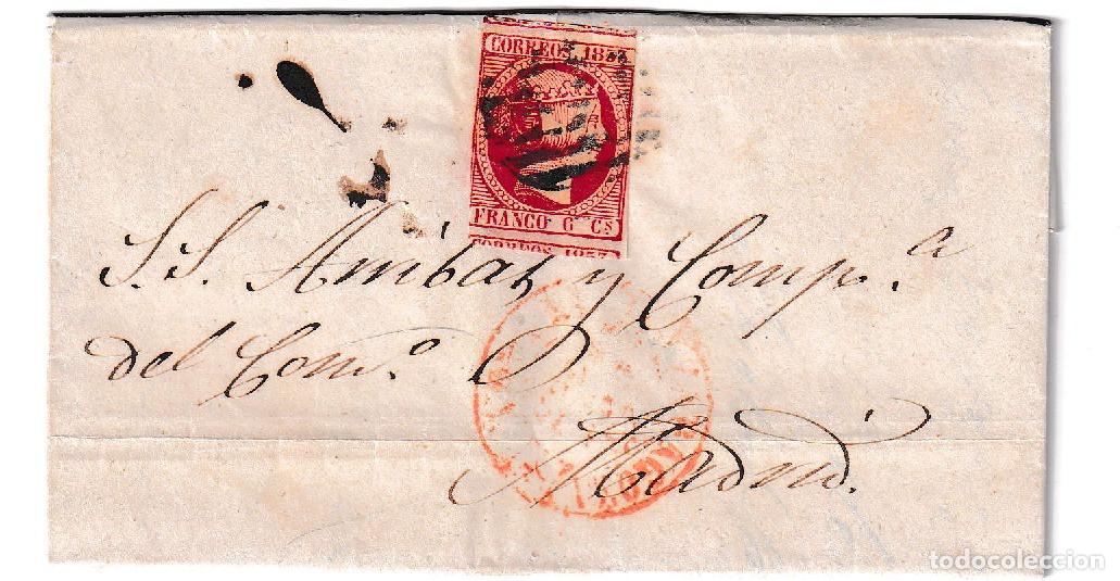 Sellos: 1853. Carta de Zaragoza a Madrid