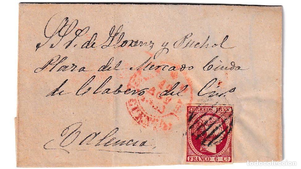 Sellos: 1853. Envuelta de Cuenca a Valencia