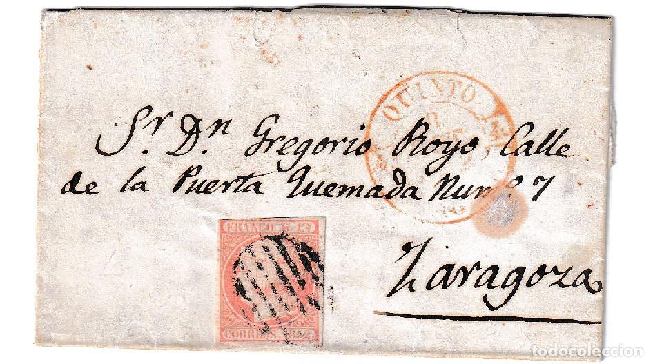 Sellos: 1852. Carta de Quinto a Zaragoza