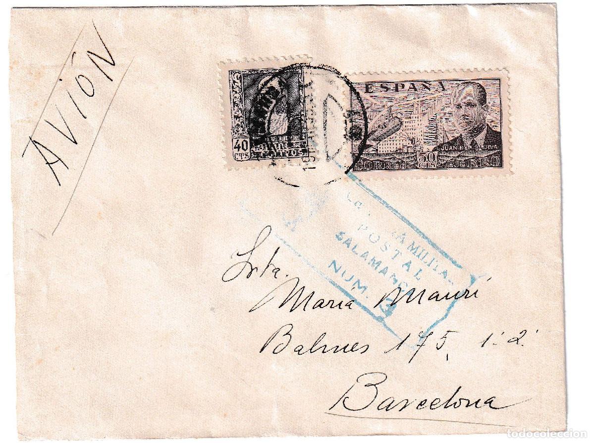 Sellos: 1939. Correo a&eacute;reo de Salamanca a Barcelona