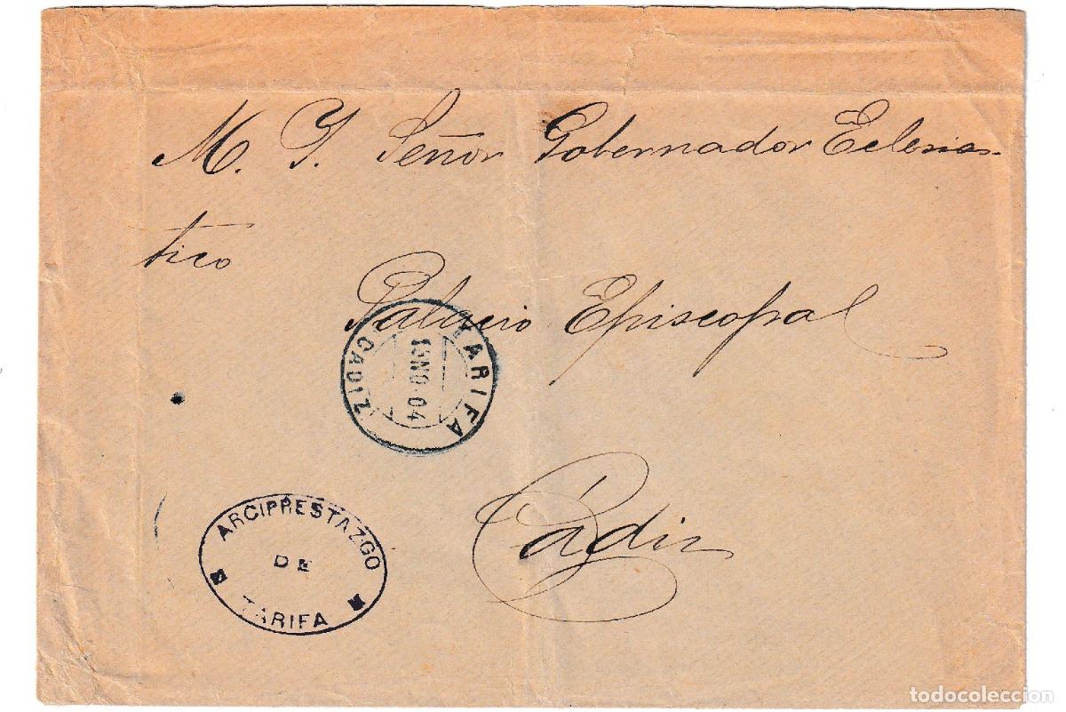 Sellos: 1904. Carta de Tarifa a C&aacute;diz