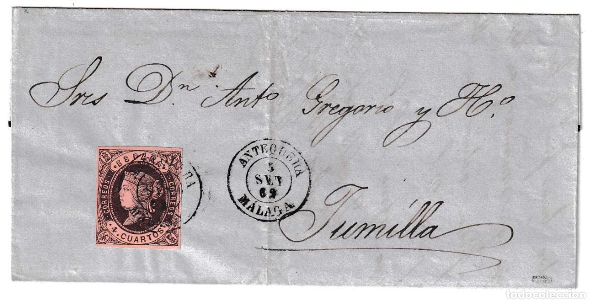Sellos: 1862. Carta de Antequera a Jumilla