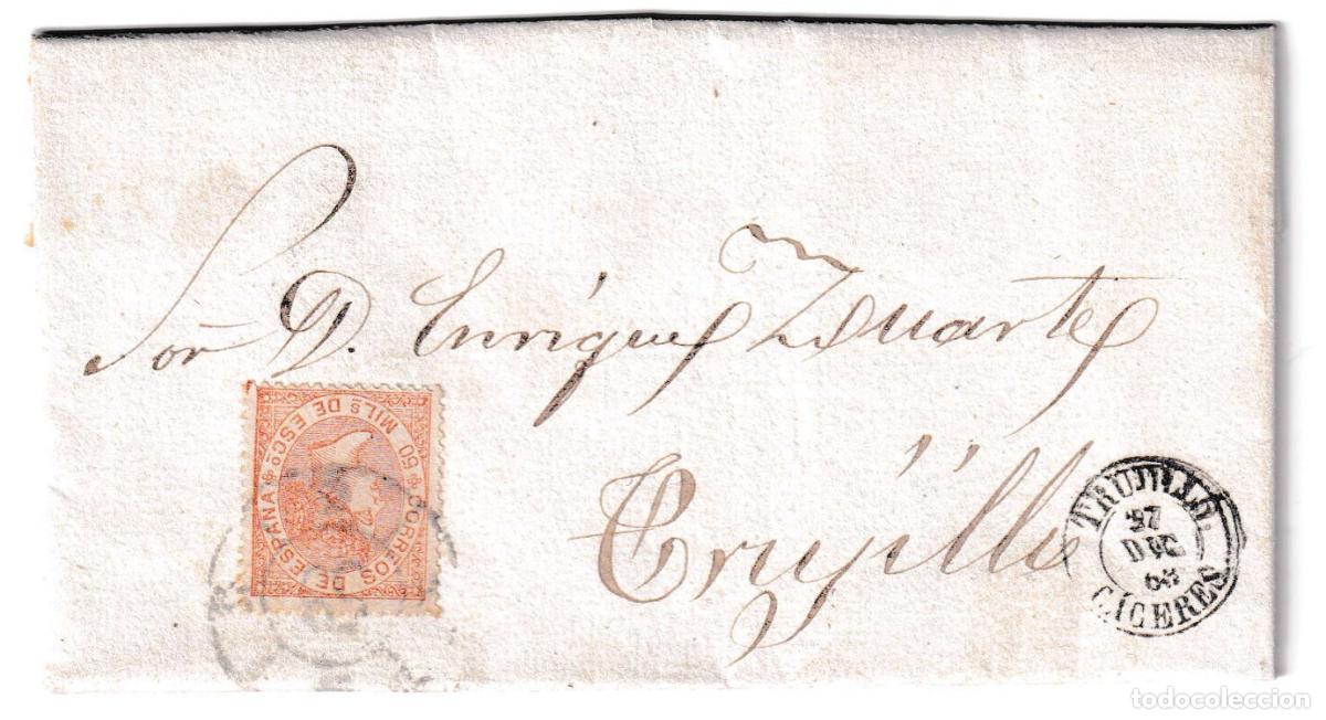 Sellos: 1868. Carta dirigida a Trujillo