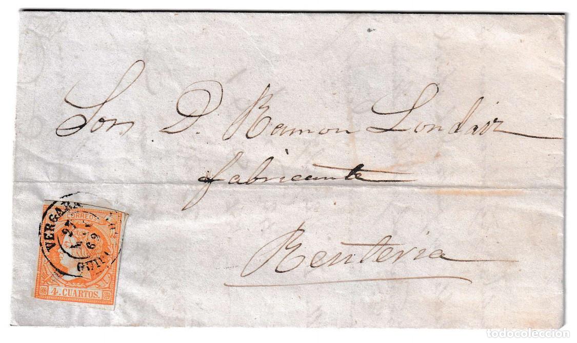 Sellos: 1862. Carta de Vergara a Renter&iacute;a