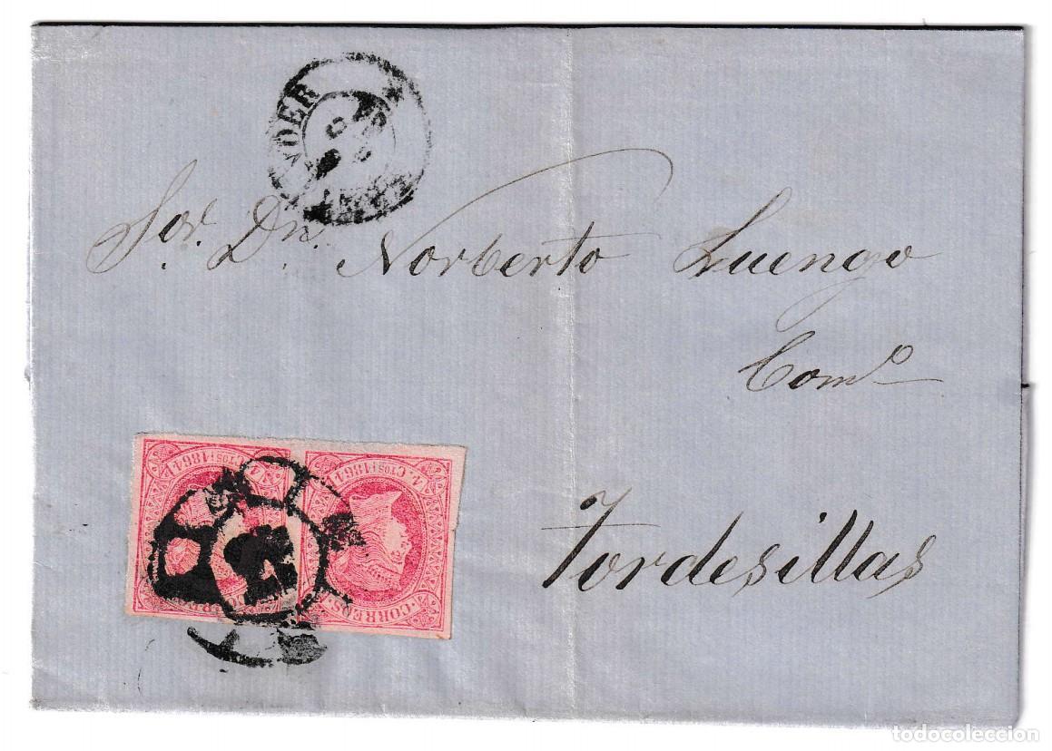 Sellos: 1864. Carta de Santander a Tordesillas