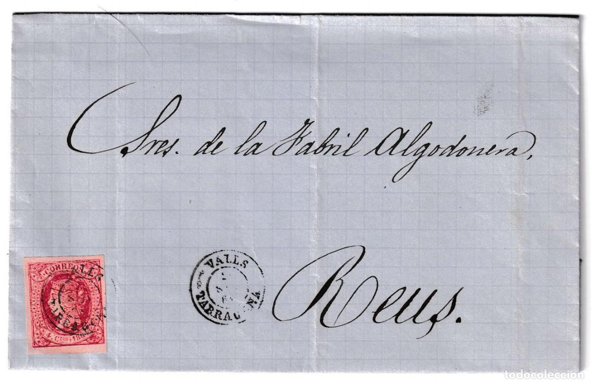 Sellos: 1864. Carta de Valls a Reus