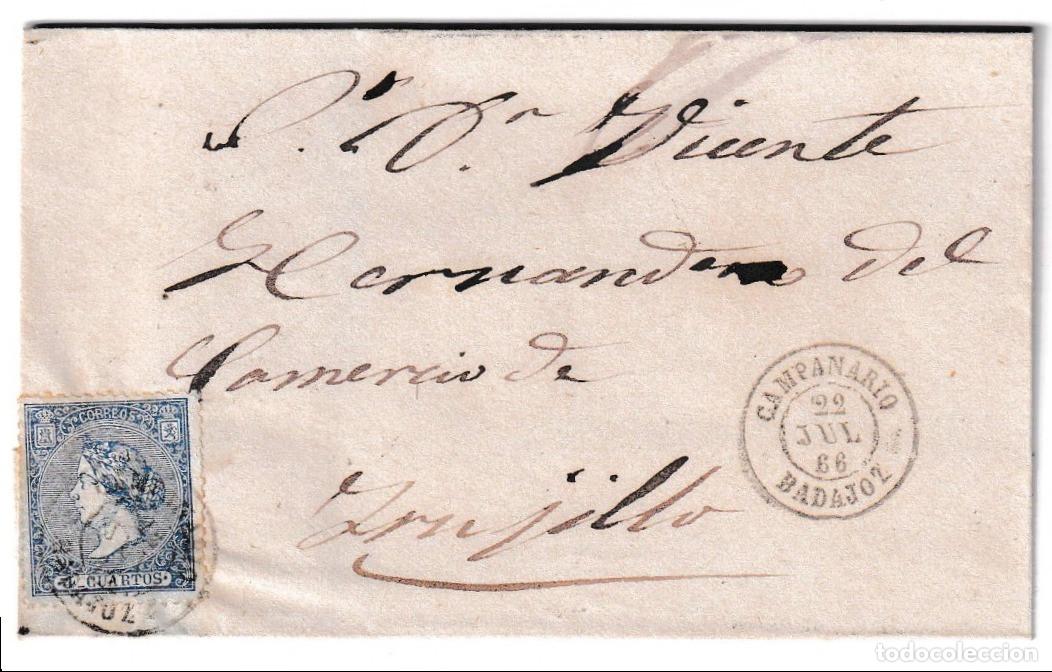 Sellos: 1866. Envuelta de Campanario a Trujillo