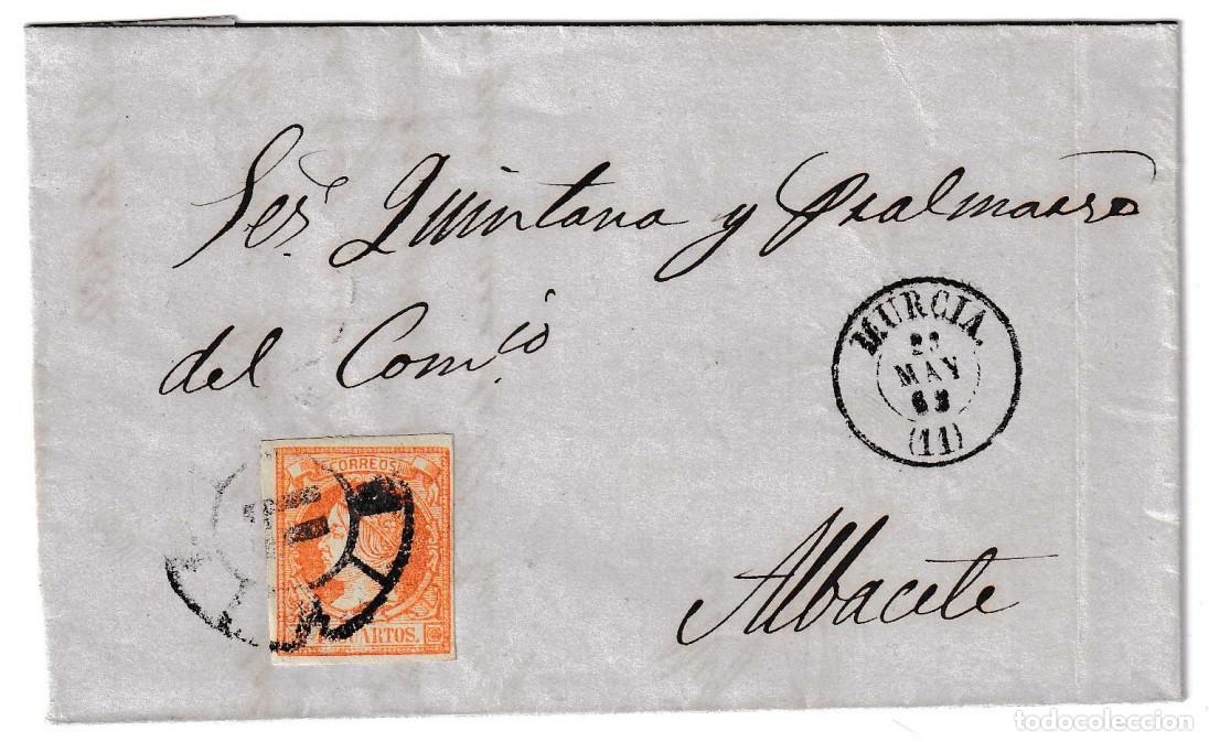 Sellos: 1862. Carta de Murcia a Albacete
