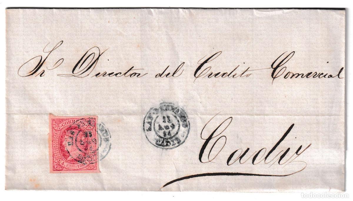 Sellos: 1864. Envuelta de San Fernando a C&aacute;diz