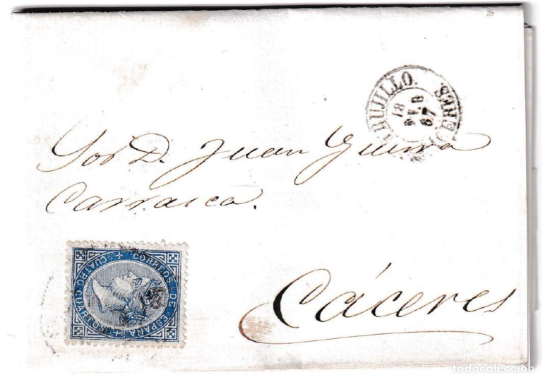 Sellos: 1867. Carta de Trujillo a C&aacute;ceres