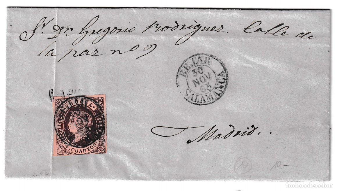 Sellos: 1863. Carta de Bejar a Madrid