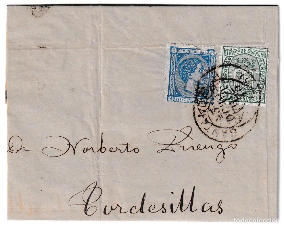 Sellos: 1875. Carta de Santander a Tordesillas II