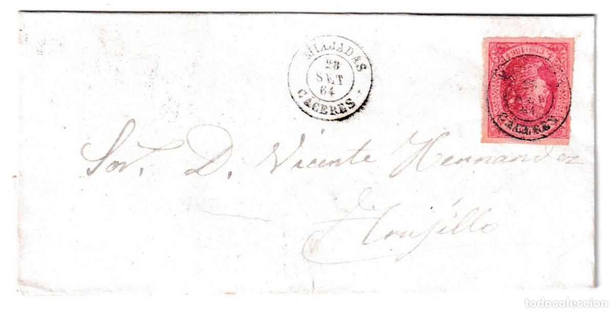 Sellos: 1864. Envuelta de Miajadas a Trujillo
