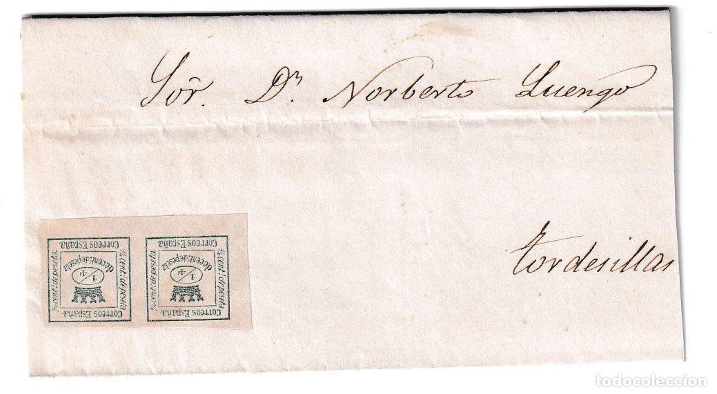 Sellos: 1876. Carta impresa de Santander a Tordesillas