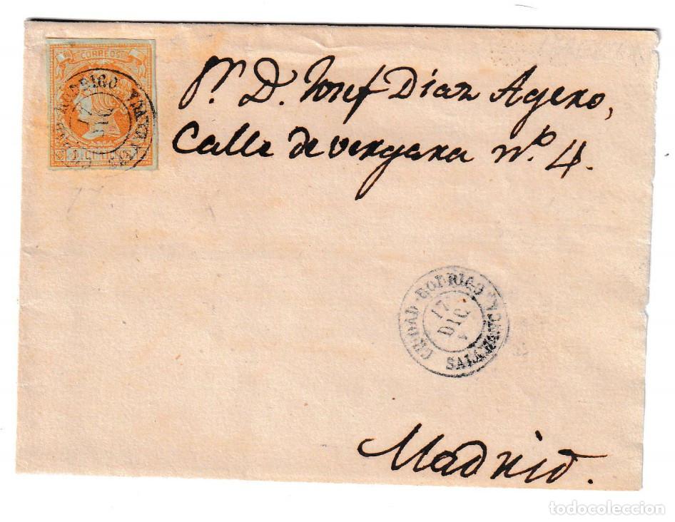 Sellos: 1860. Envuelta de Ciudad Rodrigo a Madrid