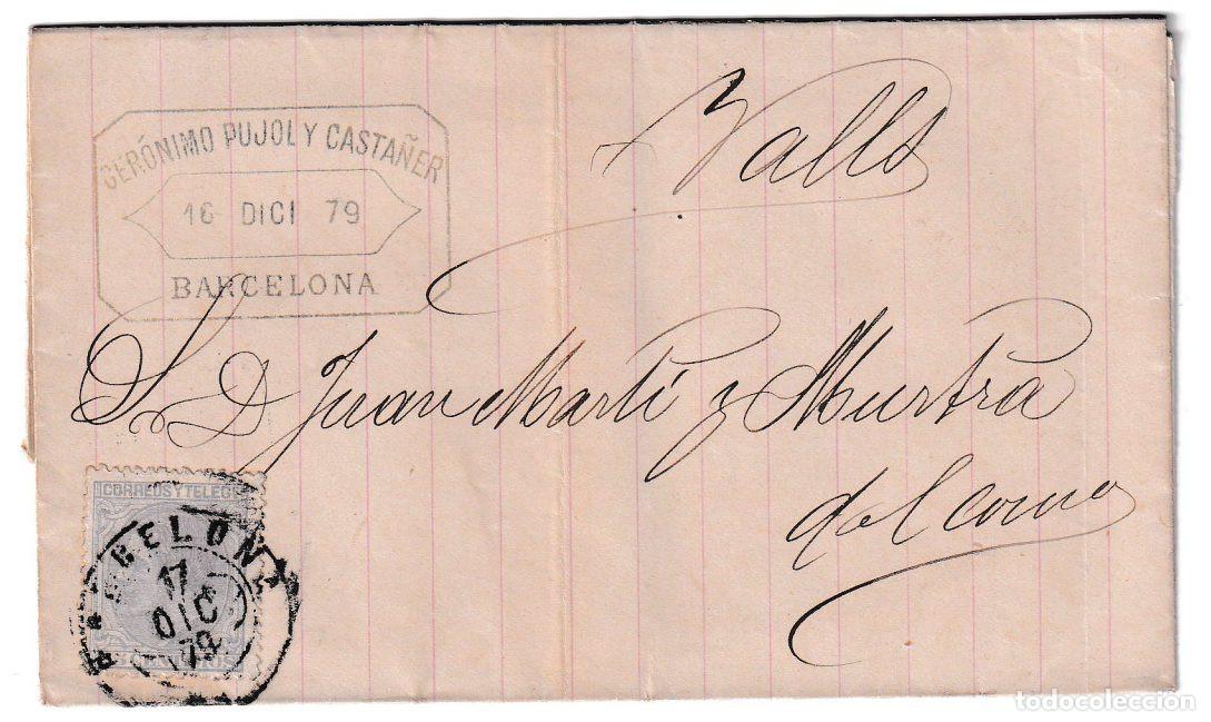 Sellos: 1879. Envuelta de Barcelona a Valls