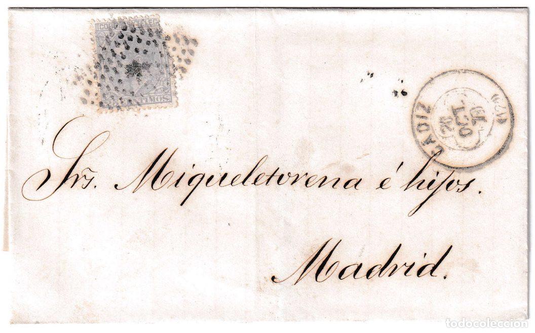 Sellos: 1879. Envuelta de C&aacute;diz a Madrid