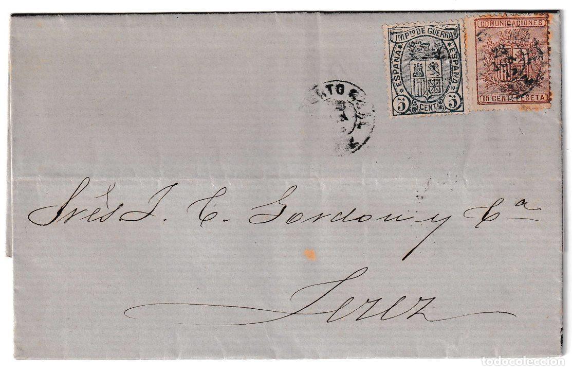 Sellos: 1875. Carta de la isla de Trocadero a Jerez