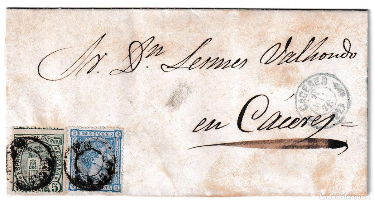 Sellos: 1876. Carta de Barranco a C&aacute;ceres II