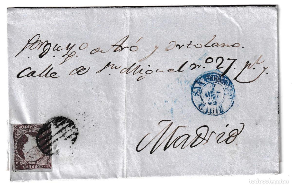 Sellos: 1855. Envuelta de San Fernando a Madrid