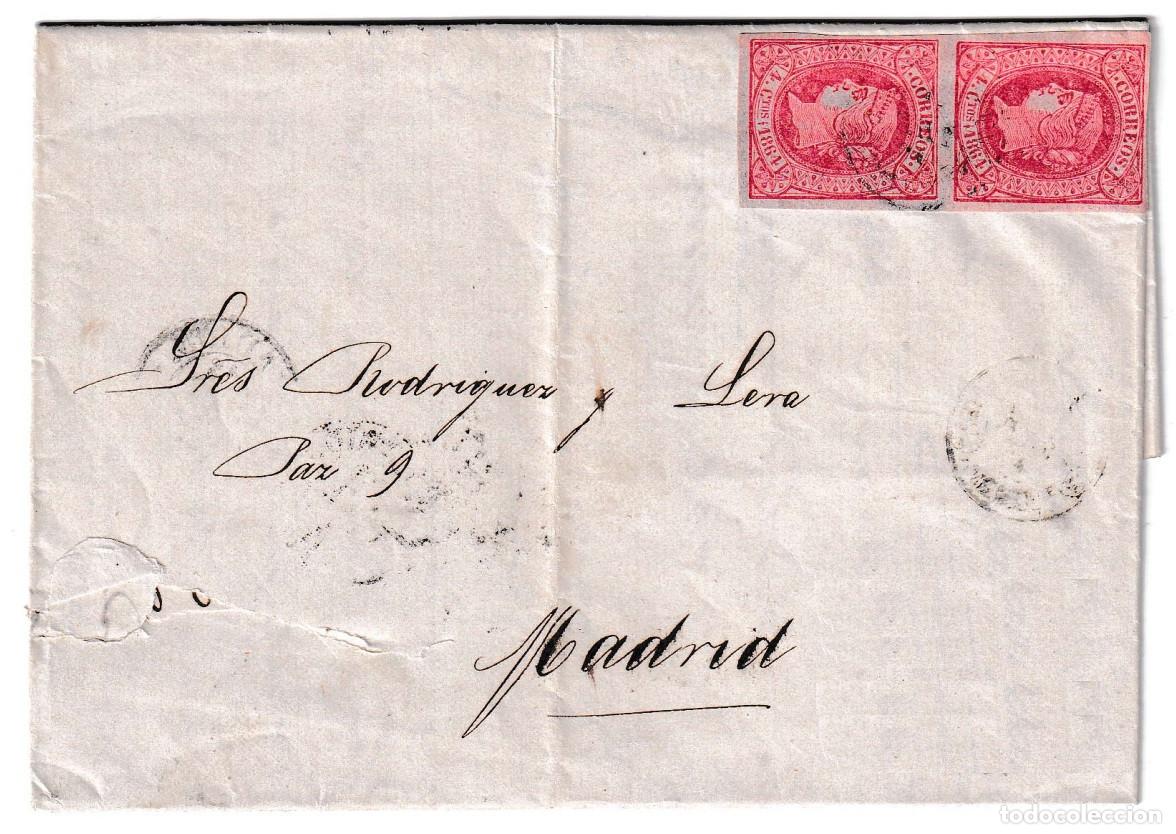 Sellos: 1864. Carta de Bilbao a Madrid