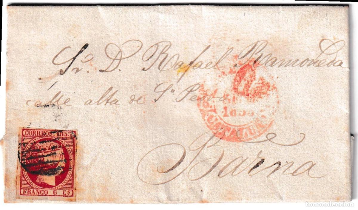 Sellos: 1853. Carta de Reus a Barcelona
