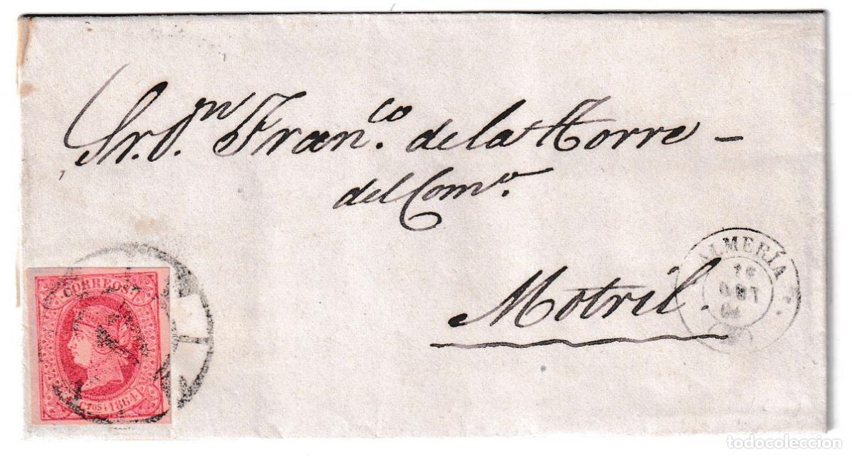 Sellos: 1864. Carta de Almer&iacute;a a Motril