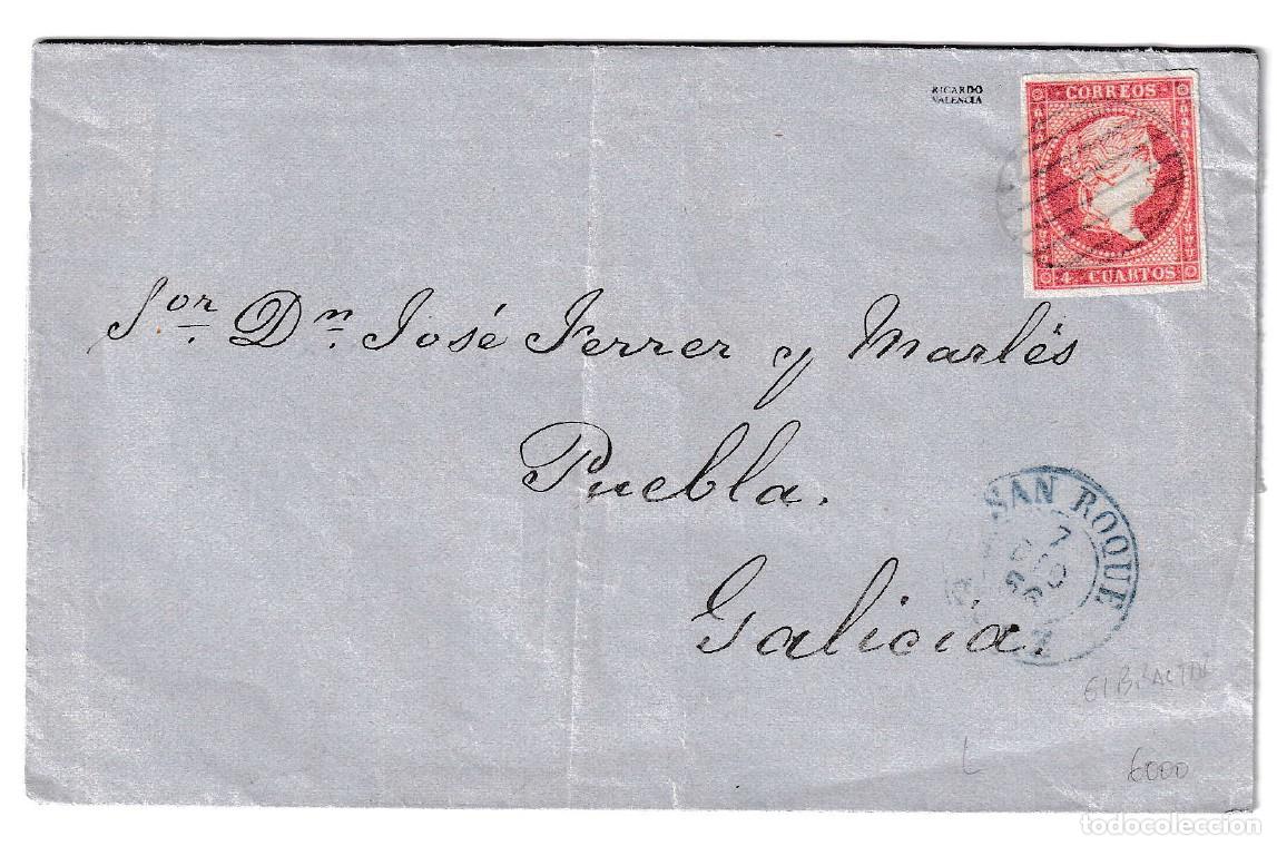 Sellos: 1856. Carta de San Roque a Galicia