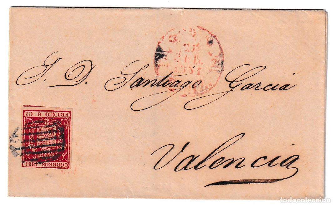 Sellos: 1854. Envuelta de C&aacute;diz a Valencia
