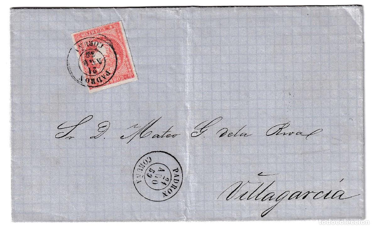 Sellos: 1859. Carta de Padr&oacute;n a Villagarc&iacute;a