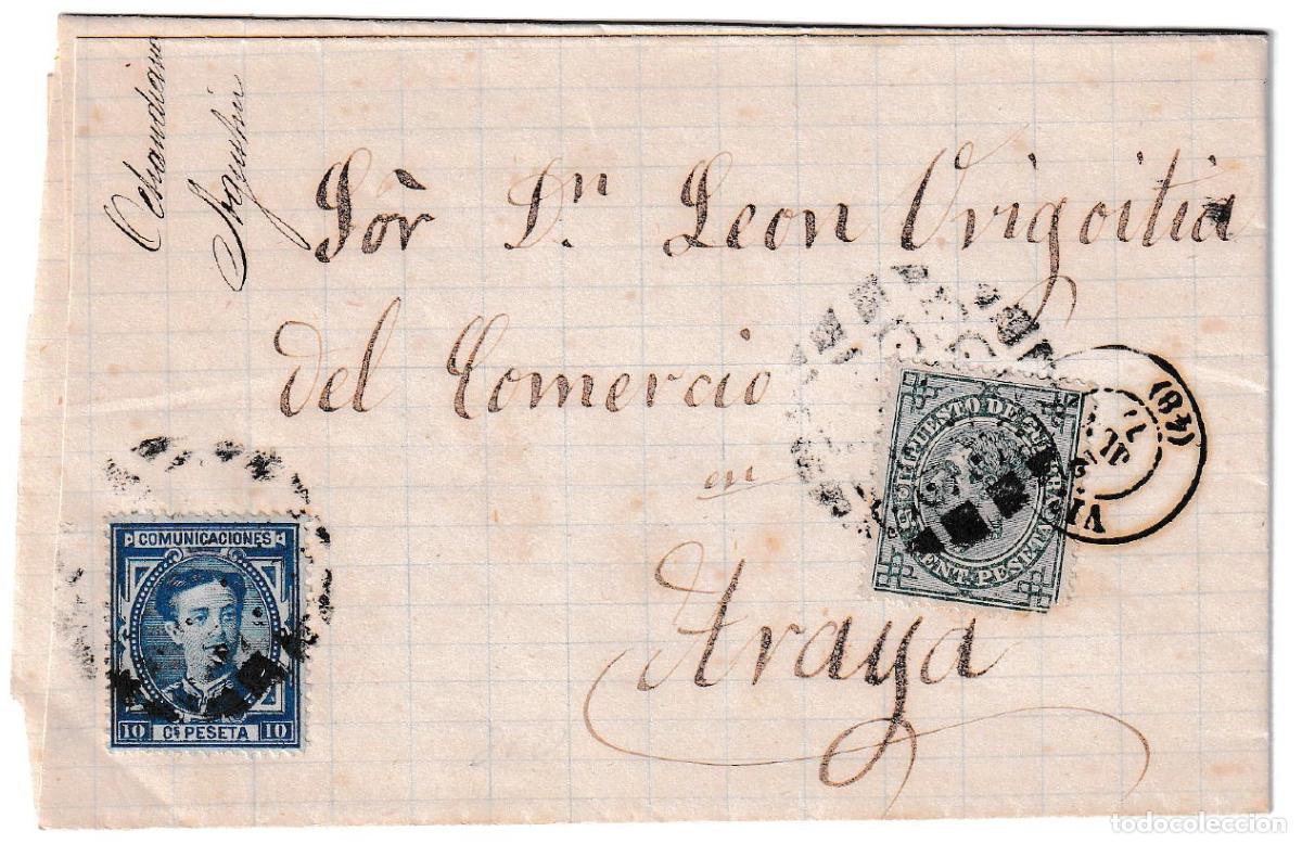 Sellos: 1877. Envuelta de Vitoria a Araya