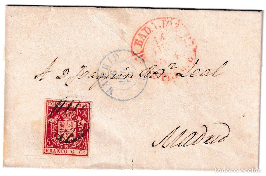 Sellos: 1854. Envuelta de Badajoz a Madrid