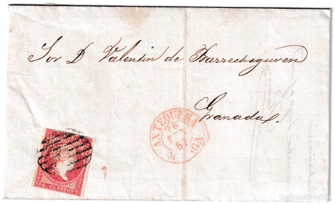 Sellos: 1857. Carta de Antequera a Granada