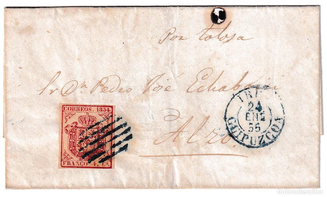 Sellos: 1855. Envuelta de Ir&uacute;n a Alzo