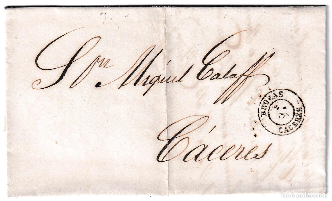 Sellos: 1871. Carta de Brozas a C&aacute;ceres
