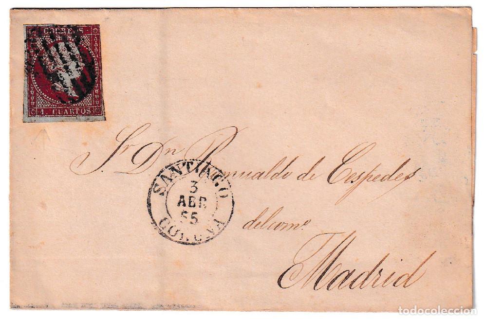 Sellos: 1855. Envuelta de Santiago a Madrid