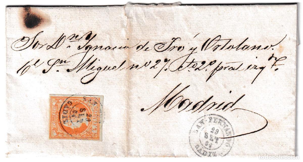 Sellos: 1864. Carta de San Fernando a Madrid