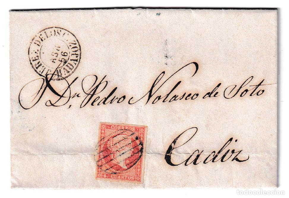 Sellos: 1856. Carta de Jerez de los Caballeros a C&aacute;diz