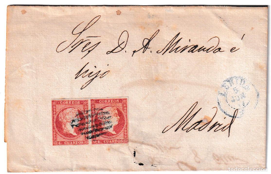 Sellos: 1857. Envuelta de L&eacute;rida a Madrid