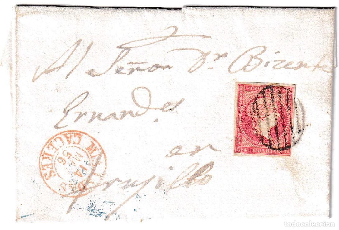 Sellos: 1856. Envuelta de Miajadas a Trujillo