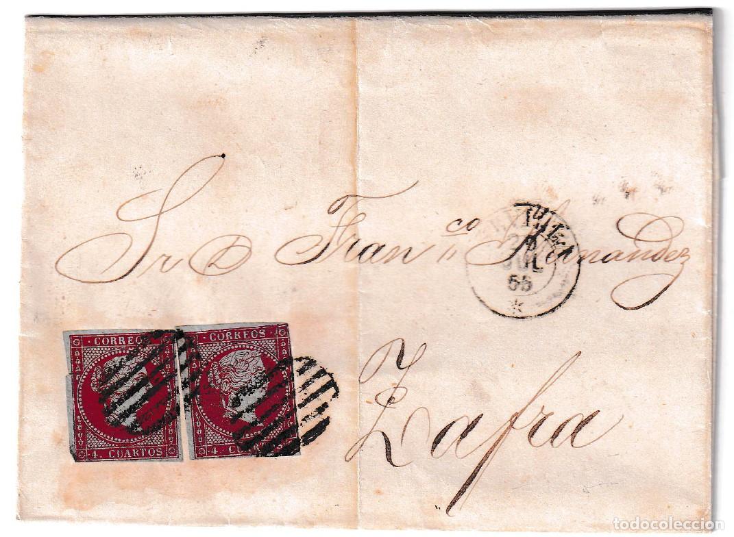 Sellos: 1855. Envuelta de Sevilla a Zafra