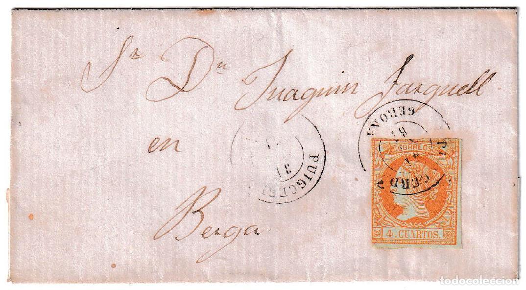 Sellos: 1861. Envuelta de Puigcerda a Berga