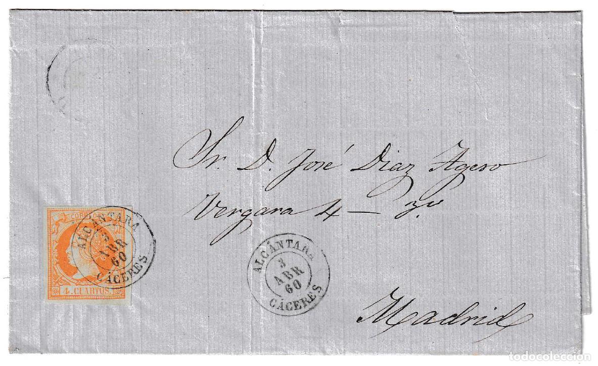 Sellos: 1860. Envuelta de Alc&aacute;ntara a Madrid