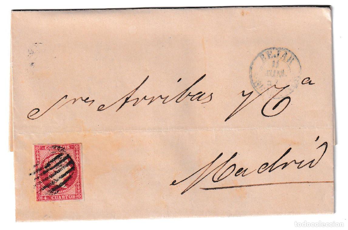Sellos: 1857. Envuelta de Bejar a Madrid