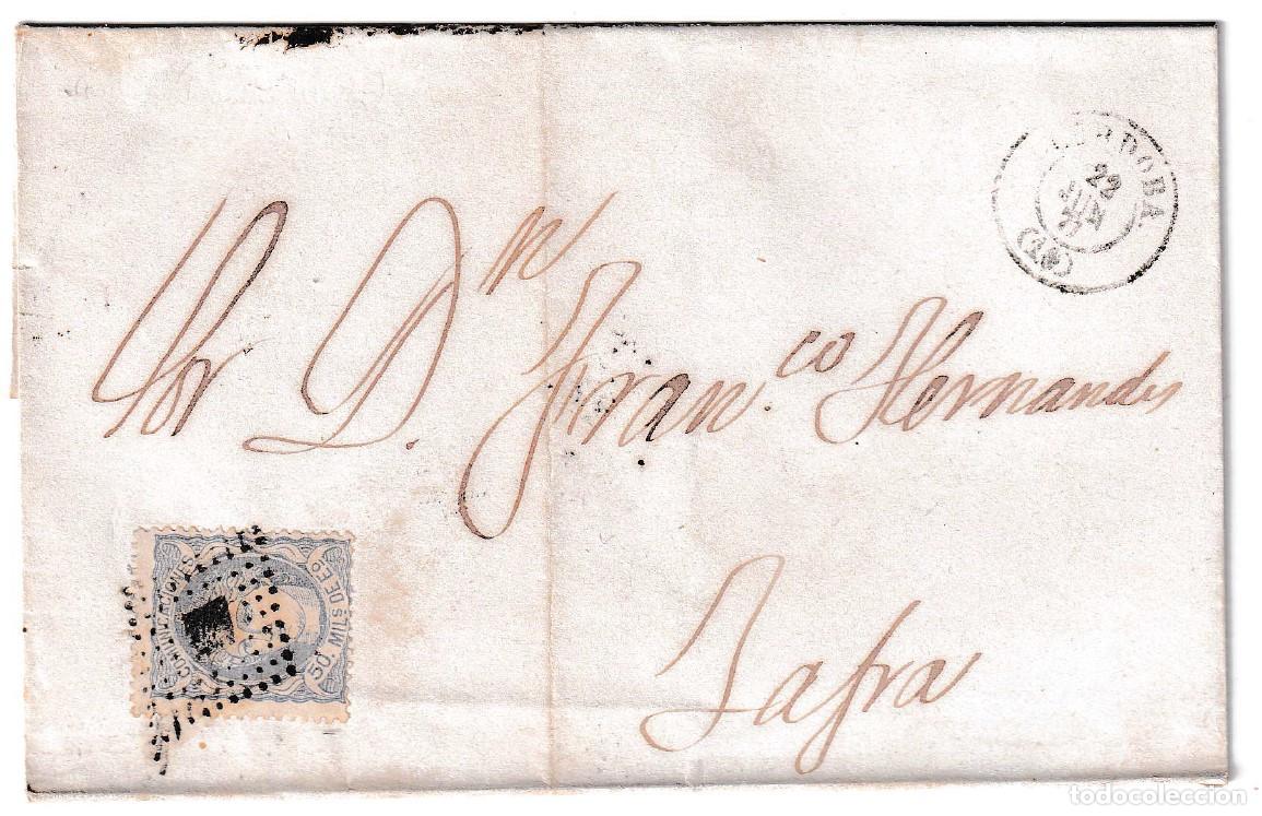 Stamps: 1871. Carta de C&oacute;rdoba a Zafra