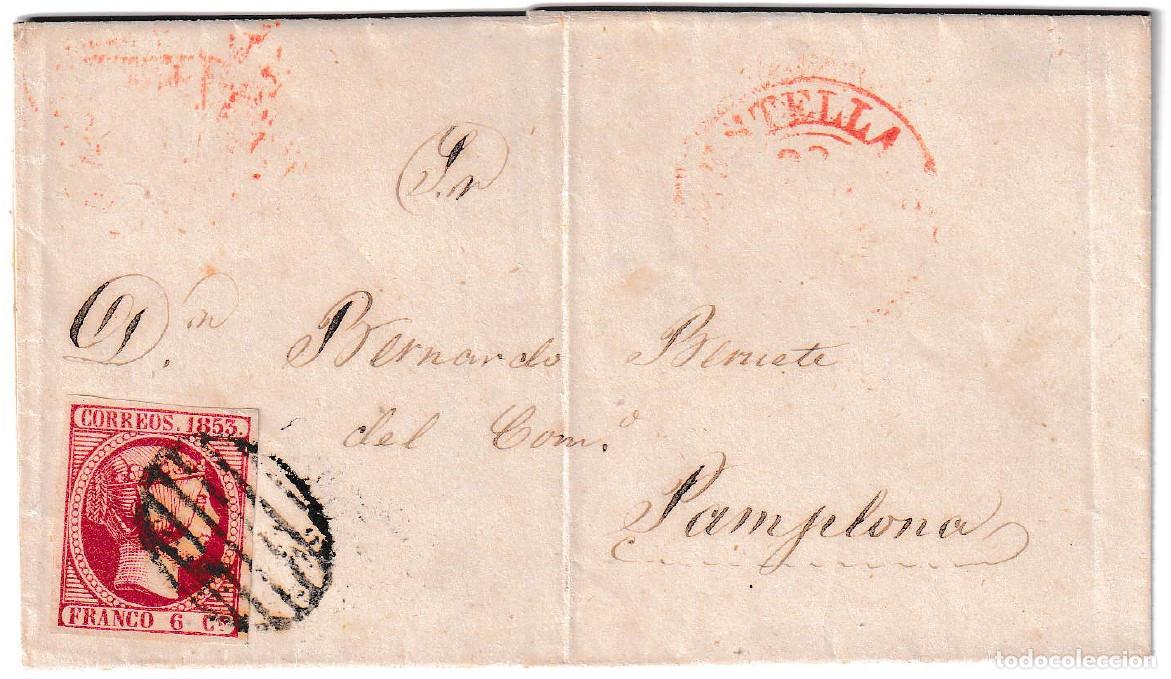 Sellos: 1853. Envuelta de Estella a Pamplona