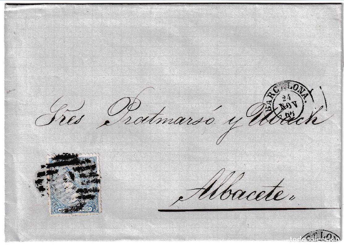 Sellos: 1866. Envuelta de Barcelona a Albacete II