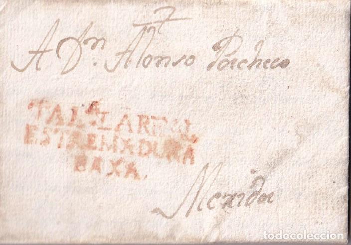 Sellos: 1808. Carta de Talavera la Real a M&eacute;rida