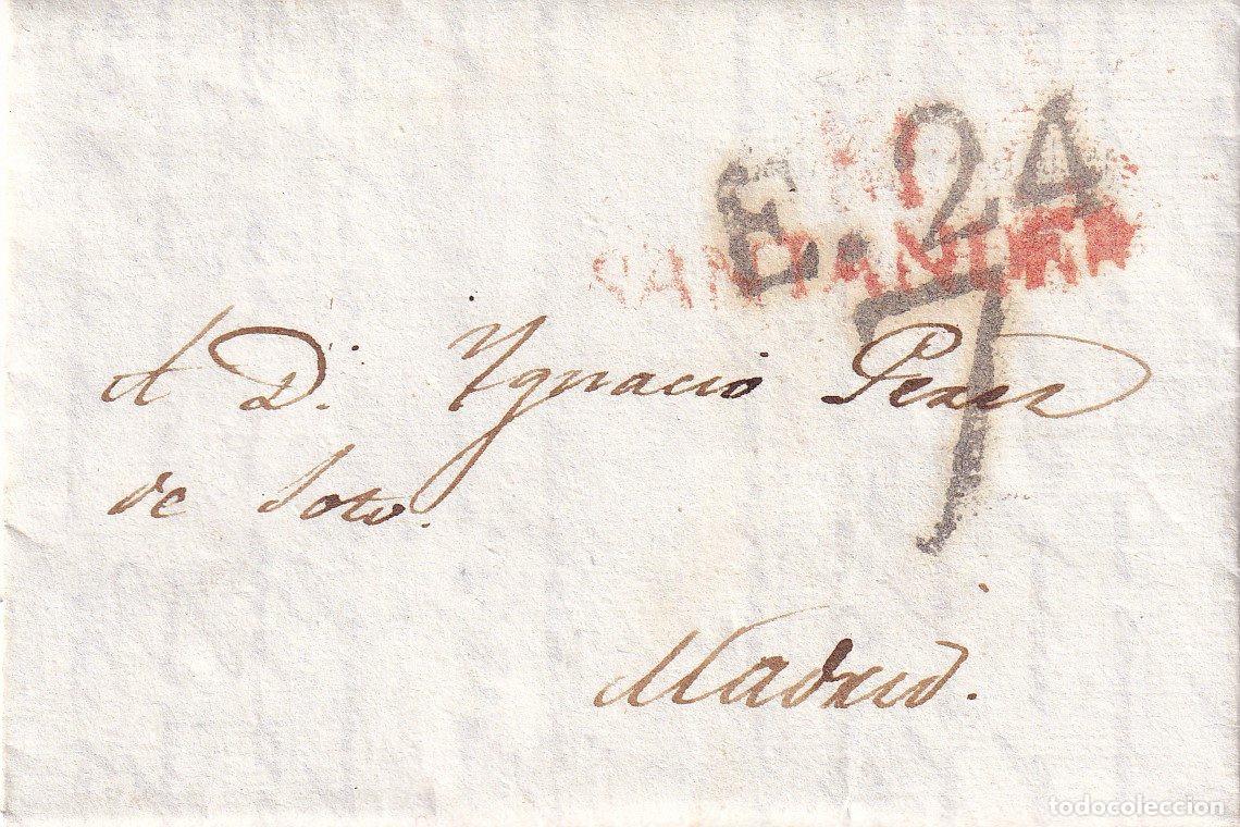 Sellos: 1828. Carta de Santander a Madrid