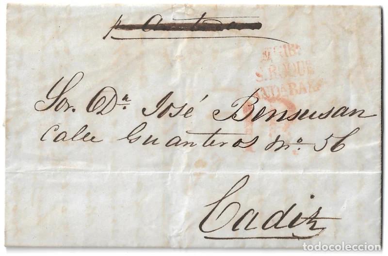 Sellos: 1846. Carta de Gibraltar a C&aacute;diz.